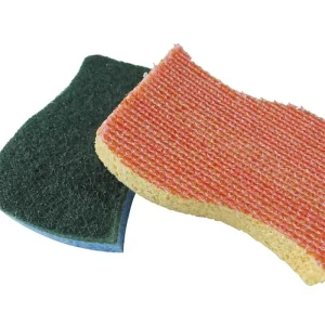 Cellulose Wood Pulp Double-Sided Wave-Shaped Kitchen Dishwashing Sponge