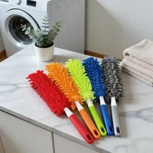 Chenille Cleaning Duster Car Brush Feather Detachable Bendable Round Head Dust Removal Desktop Use Model DJ 176