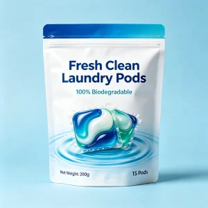 Child-Resistant Certified Smell-Proof High-Barrier Stand-Up Laundry Detergent Pods Packaging Bag with Custom Printing
