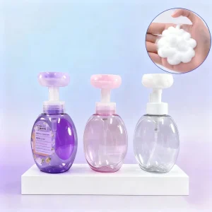 Children’s Hand Sanitizer Dispenser 500ml PET Square Foam Bottle with Liquid Soap Screw Cap Refillable Empty Safe Easy to Use
