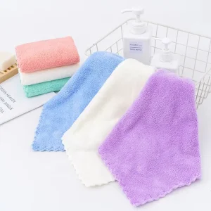 China Factory Household Coral Fleece Kitchen Towel Oil Microfiber Dish Cloth Towels Rag for Wiping Tables