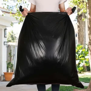 China Manufacture Disposable Recycled PE Plastic Garbage Bags Heavy-Duty Large Black