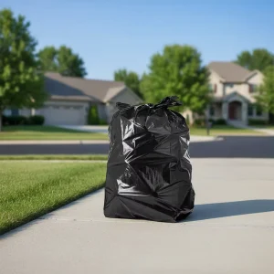 China Manufacturers 30 Gallon Flat Top Polyethylene Blue Black PE Plastic Trash Bags