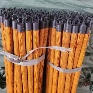 China Mop and Broom Wooden Sticks PVC Coated Broomstick Wood Grain Broom Handle Mop Stick 120*2.2CM Household Items