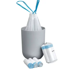 China Supply Biodegradable Gravure Printed Mint Scented Household Use Garbage Drawstring Trash Bags