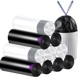 Chinese Manufacturers Disposable Plastic Drawstring Trash Can Liners with Handle