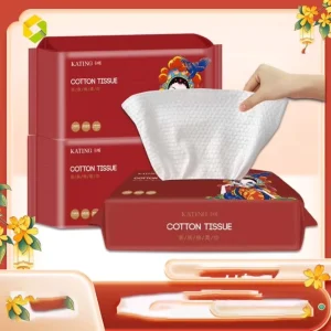 Chinese Style Biodegradable Facial Tissue Eco Friendly Skin Friendly Soft Disposable Cleansing Wipes Portable Home Use