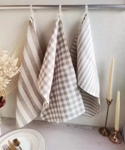 Classic Rectangle 100% Linen Eco Friendly Solid Customized Plain Woven 50x70cm Kitchen Tea Towel Dish Cloth