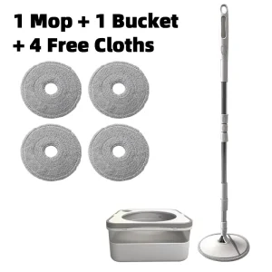 Clean and Dirty Separation Rotating Mop, Washable Household Mop
