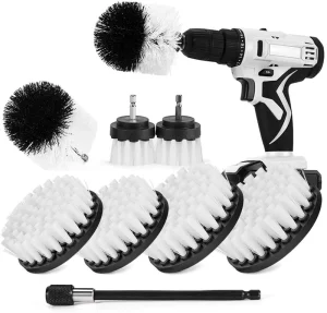 Cleaning Brush 9 piece Set Drill Brush Car Wash Wheel Brush Household Cleaning Set
