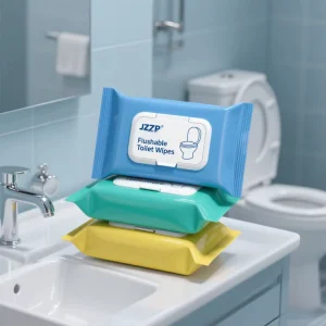 Cleansing Toilet Wet Wipes 55g 60g Flushable Household Non Woven Material 100% Biodegradable Organic
