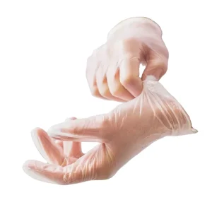 Clear Disposable Vinyl Household Gloves 100 Pcs/Box Sizes S/M/L/XL