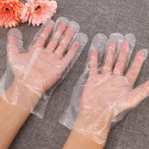 Clear PE CPE Disposable Gloves for Kitchen Cleaning