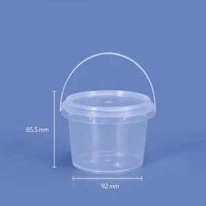 Clear Round PP Plastic Ice & Water Storage Bucket with Lid Multi-Capacity Silk Screen Printing White/Black/Clear