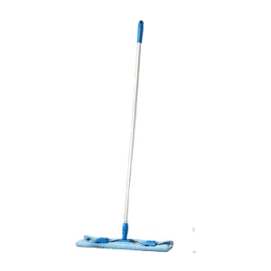 Clip Type Flat Floor Mop Durable Stainless Steel Pole Microfiber Cleaning Mop for Home Hotel Supermarket Floor Washing
