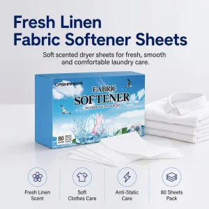 Clothes Scent Dryer Sheets Fabric Softener Wrinkle & Static Removal Long Lasting Perfume Laundry Paper Custom