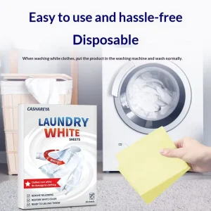 Clothing Bleaching Tablets for White Clothes, Deep Cleaning, Yellow Stain and Dye Removal