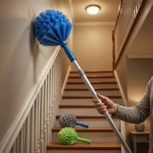 Cobweb Remover Ceiling Spider Web Cleaning Ball Brush for High Corner Dust Removal Fit Colorful Telescopic Handle