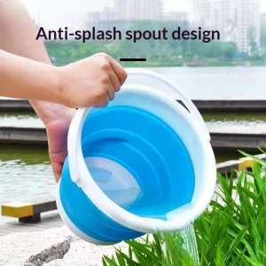 Collapsible Mop Bucket Cleaning Pail Camping Folding Bucket Fishing Car Wash Plastic Water Outdoor Folding Bucket for Home