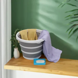 Collapsible Plastic Bucket 10 Liter Each Foldable Round Bucket Space Saving Folding Bucket for Household