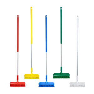 Color Code Food Grade Strong and Durable Deep Cleaning Floor Scrub Brush Head with Long Handle for Food Factory