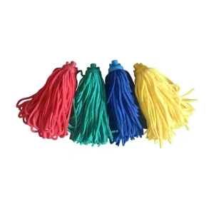 Color-Coded Microfiber High-Absorbency Round Mop Head for Hospital Hotel and Commercial Cleaning
