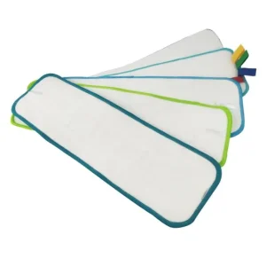 Color Coded Wet and Dry Floor Mop Replacement Cloth Reusable Microfiber Mop Pad for Commercial Flat Mop
