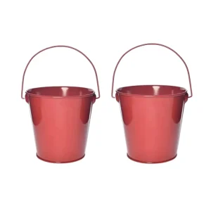 Color Metal Bucket with Handle 7 Galvanized Iron Bucket for Kids Classroom Crafts Party Gifts Use