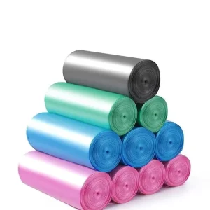 Colored T-Shirt Trash Bags for Domestic and Commercial Use