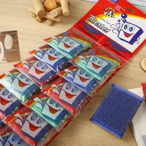 Colorful Easy Clean Odor Free Non Scratch Double Sided Scouring Pad Stainless Steel Cleaning Pads