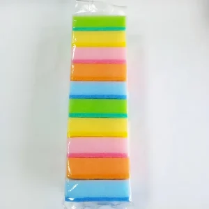 Colorful Kitchen Cleaning Scrubber Sustainable Dishwashing Sponge Scouring Pad