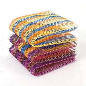 Colorful Mesh Silver Wire Dish Cloth Kitchen Scrubber Cleaning Cloth for Washing Pot Pan Bowl