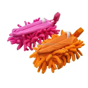 Colorful Microfiber Chenille Dusting Brush with Cotton Duster Head