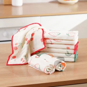 Colorful Printing Viscose Fiber Soft No Lint Dish Towels Bamboo Dish Cloth Absorbent Fast Drying Cleaning Rags for Kitchen Clean