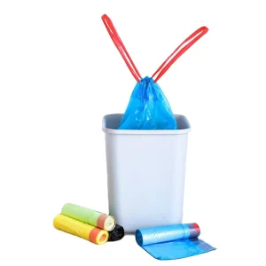 Colorful Small Disposable Drawstring Trash Bags for Home