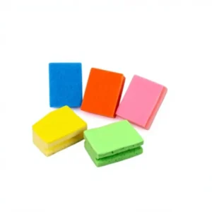 Colorful T-Shaped Sponge Scrubber Scouring Pad with No Water Absorption for Pots