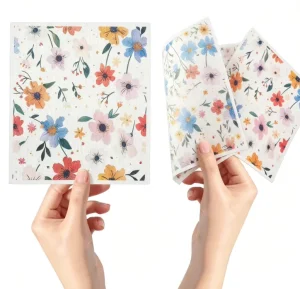 Colorful Wild Floral Printed Swedish Dishcloth Natural Cellulose and Cotton Reusable Compostable Kitchen Cleaning Dish Towel