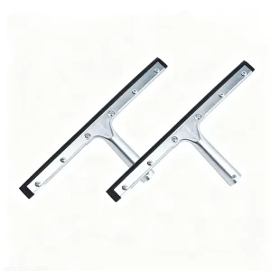 Commercial Aluminum Window Cleaning Squeegee Replaceable Black Rubber Blade Glass Wiper Janitorial Supply Distributors