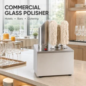 Commercial Automatic Glass Washing and Cup Dryer Machine, 330 Bar Wine Glass Polisher