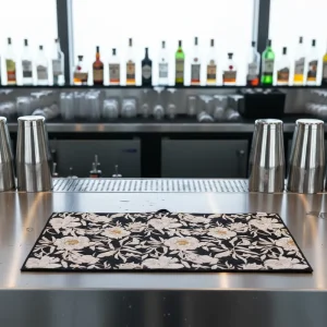 Commercial Bar Microfiber Tea Towels High Absorbent Lintless Machine Washable Quick Dry Rectangle Multi Design Cloths