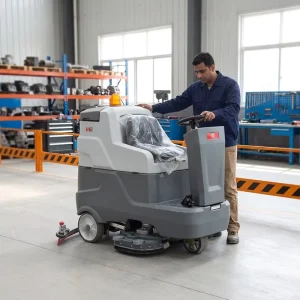 Commercial Battery-Powered Scrubber Machine with 175L Solution Tank and 180L Recovery Tank