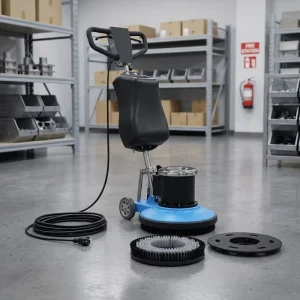 Commercial Compact Electric Single-Disc Walk-Behind Floor Scrubber