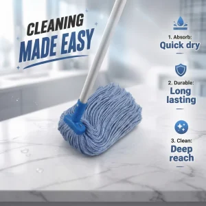 Commercial Cotton Wet Mop Set for Hotel Restaurant Office Floor Cleaning
