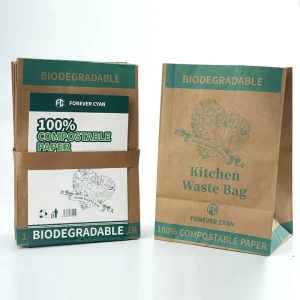 Commercial Disposable Eco Friendly Biodegradable Kraft Paper Trash Bags for Kitchen Waste Storage Export Grade Packaging