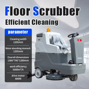 Commercial Electric Floor Scrubber with 175L 180L Tank for Supermarket Mall Floors