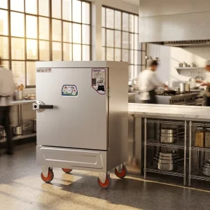 Commercial Electric Stainless Steel Food Steaming Cart 600W Energy Saving Small Rice Cooker for Cafe