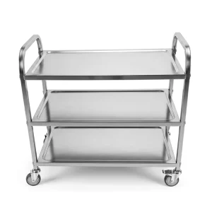 Commercial Grade 3 Tier 304 201 Food Cart Stainless Steel Trolley Cart for Restaurant
