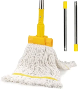 Commercial Heavy-Duty Cotton Wet Mop with 48-Inch Handle