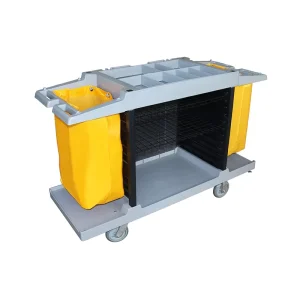Commercial Hotel Housekeeping Plastic Cleaning Trolley Janitor Cart