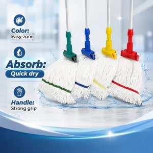 Commercial Industrial Floor Mop for Hospital Hotel Restaurant Hygienic Zone Cleaning